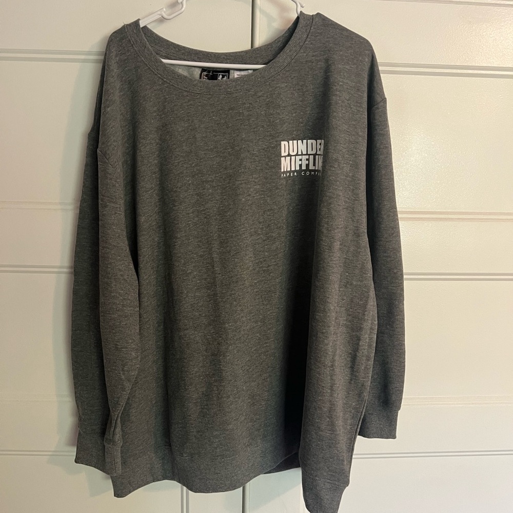 Dunder Mifflin Gray Logo Crewneck Sweatshirt